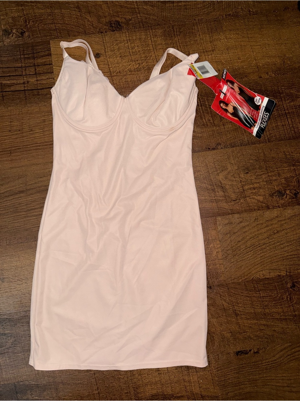Flexees Pale Pink Shaping Slip with Built-In Cups